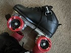 Riedell Dart Quad Roller Skates Black W  Red Wheels Size 6 Mpn 30795