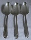 3  Silverplate Solid Serving Spoons  Crown Radiance 8 1 2    Art Deco 1939