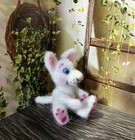 Mini Needle Felted White Cat
