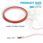 2pcs Floral Tapes 1 4  X 36 Yard Pet Waterproof Florist Wrap Tape  Red