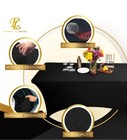 6  Ft  Spandex Fitted Stretch Tablecloth Table Cover Wedding Banquet Party Black