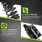 12  Adjustable Remote Reservoir Rear Shocks Suspension For Harley Dyna 1991-2017