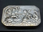 19th Century 800 Silver Sugar Or Snuff Box Putti Cherubs   Delphin Repousse 72g