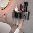 Toothbrush Holders For Bathrooms Wall Mounted With Dispenser   2 Cups   6 Slo   