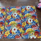 Vintage Sears Set Of 2 Curtains  pepsi Logo Hippie Flower Power  1960   s-1970   s 