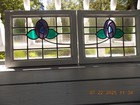 Pattern Set 2 English Leaded Stain Glass Windows 18 1 4  X 14 3 8  Both For 1   