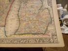 1864 Mitchell s Michigan   Wisconsin Hand-colored  15 5  X 12 5  Map By Mitchell