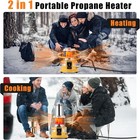2 In 1 Propane Heater   Stove  13000 Btu Portable Propane Heater Indoor With Han