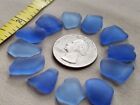 Genuine Beach Sea Glass Surf Tumbled Cornflower Light Blue Small Tiny Frosted F2