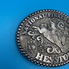 Vtg  1984 Hesston Nfr National Finals Rodeo Belt Buckle Fellows Western Euc