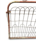 Antique Woven Wire Garden Gate Red Iron Farmhouse Architectural Salvage