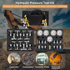 For Caterpillar Hydraulic Pressure Test Kit 5hose 5 Gauge 13coupling 14connector