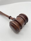 Vintage Wood Wooden Gavel Wood Judge Auctioneer Mallet 10   Long Meeting Hammer