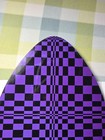 Waveskim Skimboard Purple Blue Checkerboard Graphic Beach Board Wave Zone Style