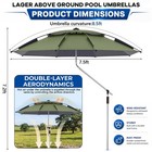 Above Ground Pool Umbrellas Adjustable Outdoor Swimming Pool Umbrella For Patio