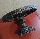 Cake Stand Round Black Metal 7 t  11 5 r