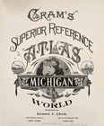 1908  Bay City - Michigan Map Original  13x10  Cram Atlas