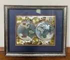 Aq Map -chromolithograph-17th Century    a New And Accvrat Map Of The World 1626   