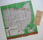 Official 1956 Ohio Turnpike Road Map   Gas Stations Directory Service Plazas