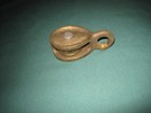 Vintage Nautical Marine Brass Single Pulley Block Usa