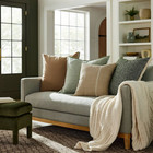 Threshold Woven Striped Square Cotton Decorative Throw Pillow