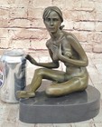 Signed Gennarelli Nude Female Masterpiece Bronze Sculpture Statue Figurine Gift
