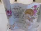 Vintage Lord s Prayer Candle Holder With Candle Planter With Praying Angel
