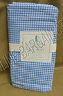 Pottery Barn Kids Baby Gingham Pleated Bed Crib Skirt Dust Ruffle Blue 16  Drop