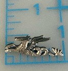 Mythical Flying Dragon Pin Brooch Silver Tone  Lapel Pin