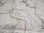 1884 Original Antique Map Showing The Interior Of South Africa