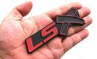 2pcs Lsx Side Rear Lid Boot Trunk 3d Emblem Badge Replacement For Black Red