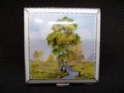 Enamelled Silver Powder Compact By Henry Clifford Davies