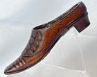 Antique 18th Century Georgian Folk Art Hand Carved Wood Open Shoe Trinket Box