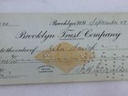 Antique Cancelled Check 1899 Brooklyn Ny  24977 Trust Company Bank