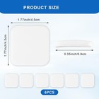 6 Pcs Door Stopper Wall Protector Bumper Self Adhesive Protectors White 
