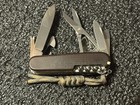 Victorinox Explorer W custom Brown Micarta Scales 91mm Swiss Army Knife Lanyard