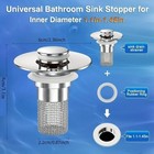 Sink Stopper Hair Catcher Pop Up Drain Strainer Anti Clog Bathroom 2 Pack
