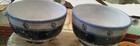 Jewish Hebrew Hanukkah Chanukkah 2 Ceramic Bowls Dreidel Design Chip On Each