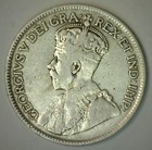 1917 C Newfoundland Silver 25 Cents Coin Circulated 25c Canadian