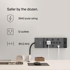 Belkin Be112230-08 12 Outlet Surge Protector Power Strip With 8  Cord Computer