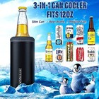 3 In 1 Slim Can Cooler For 12 Oz Skinny Can  Regular Can   Beer Bottle - Keep   