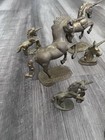 Vintage Solid Brass Lot Of Unicorns Figurines 4lb 13oz