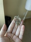 Clear Rhinestone Leaf Brooch Pin Silver Tone Vintage Style Costume Jewelry