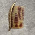 Vintage Plastic Tortoise Shell  Hair Comb Faux Gold 80 s Hair Clip