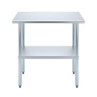 18  X 36  Stainless Steel Work Table With Galvanized Undershelf