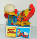 1950 s Japan Tin Wind Up Toy In Box Happy Papa Rooster Japanese
