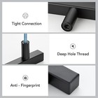 Matte Black Square Modern Cabinet Handles Pulls Kitchen Drawer Stainless Steel