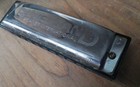 Hohner Bluesband Harmonica International 10 Hole Key Of C Silver Black Excellent