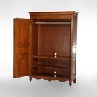French Pierre Deux Louis Xiv Carved Mahogany Country Doubl Door Armoire 20thc