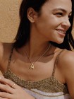 C Necklace 18k Gold Plated Dainty Chain 16  Choker Initial Pendant Cute Bubble L